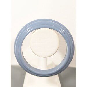 Vintage Monet Gray‎ Blue Lucite Asymmetric Bracelet Bangle 8" Art Deco